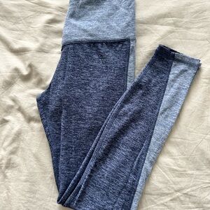 Fabletics Heatherflex Two-Tone Navy and light blue Leggings